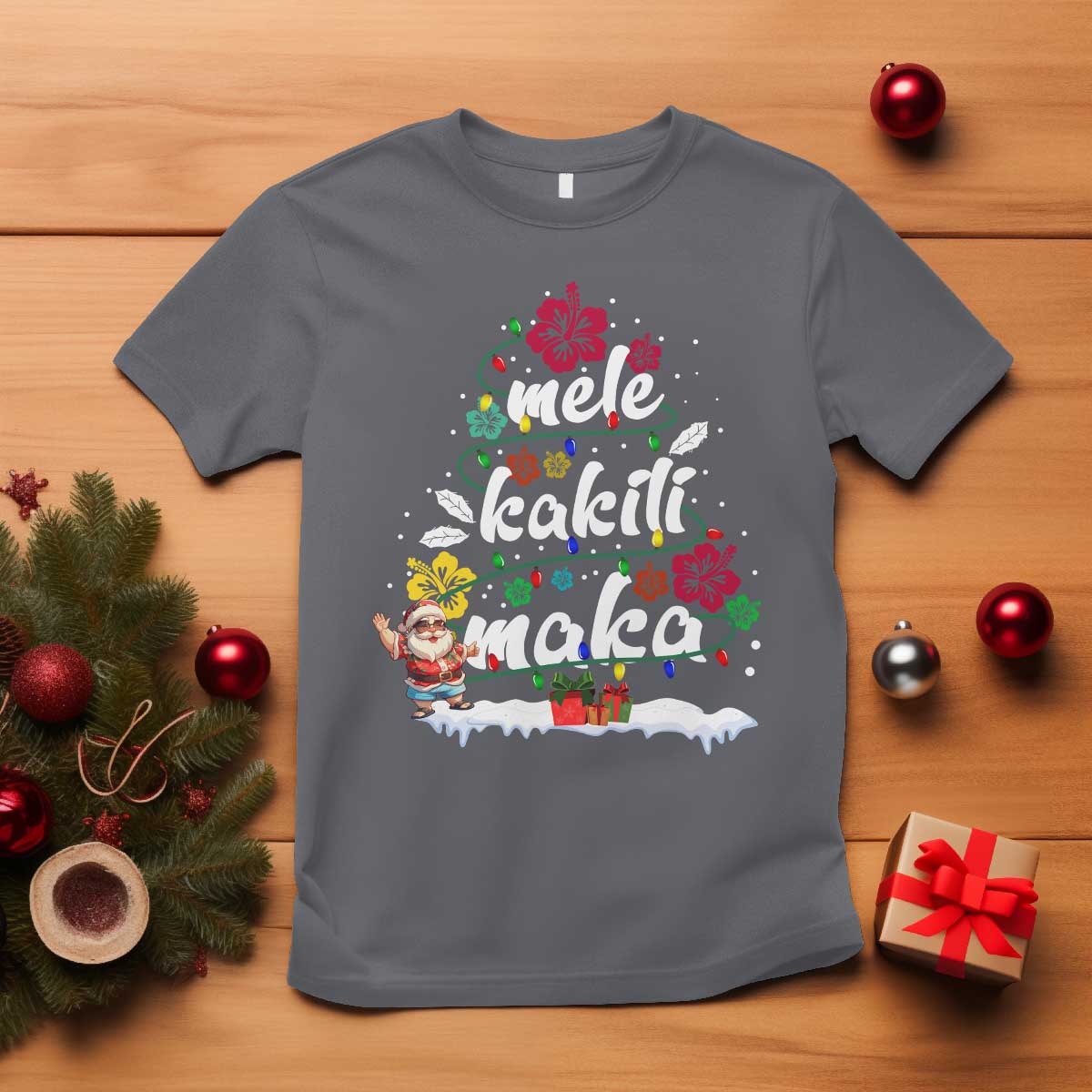 hawaiian-christmas-tree-t-shirt-mele-kalikimaka-beach-family-vacation-xmas-hawaii-santa