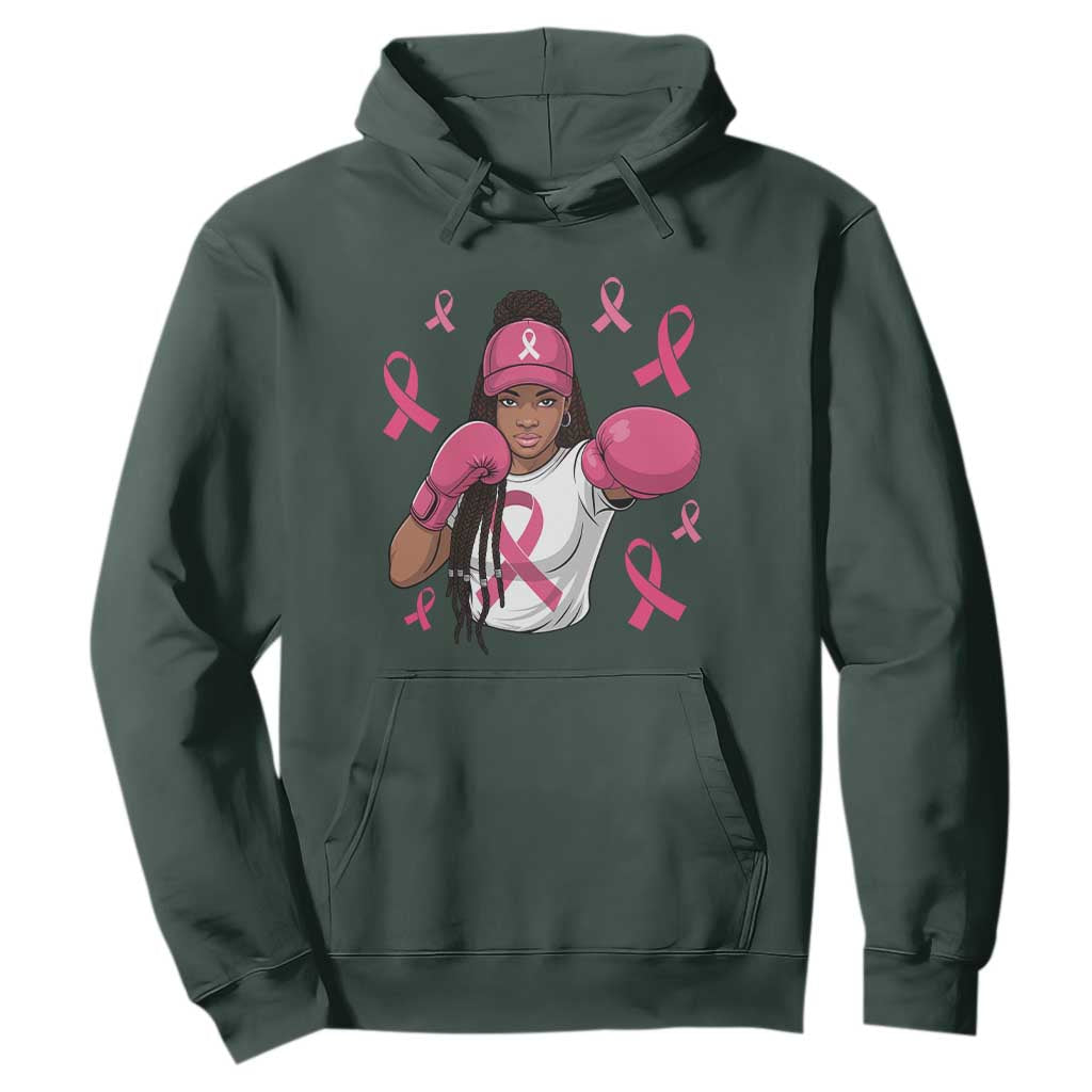 Black Women Fight Breast Cancer Support Hoodie Pink Ribbon African American