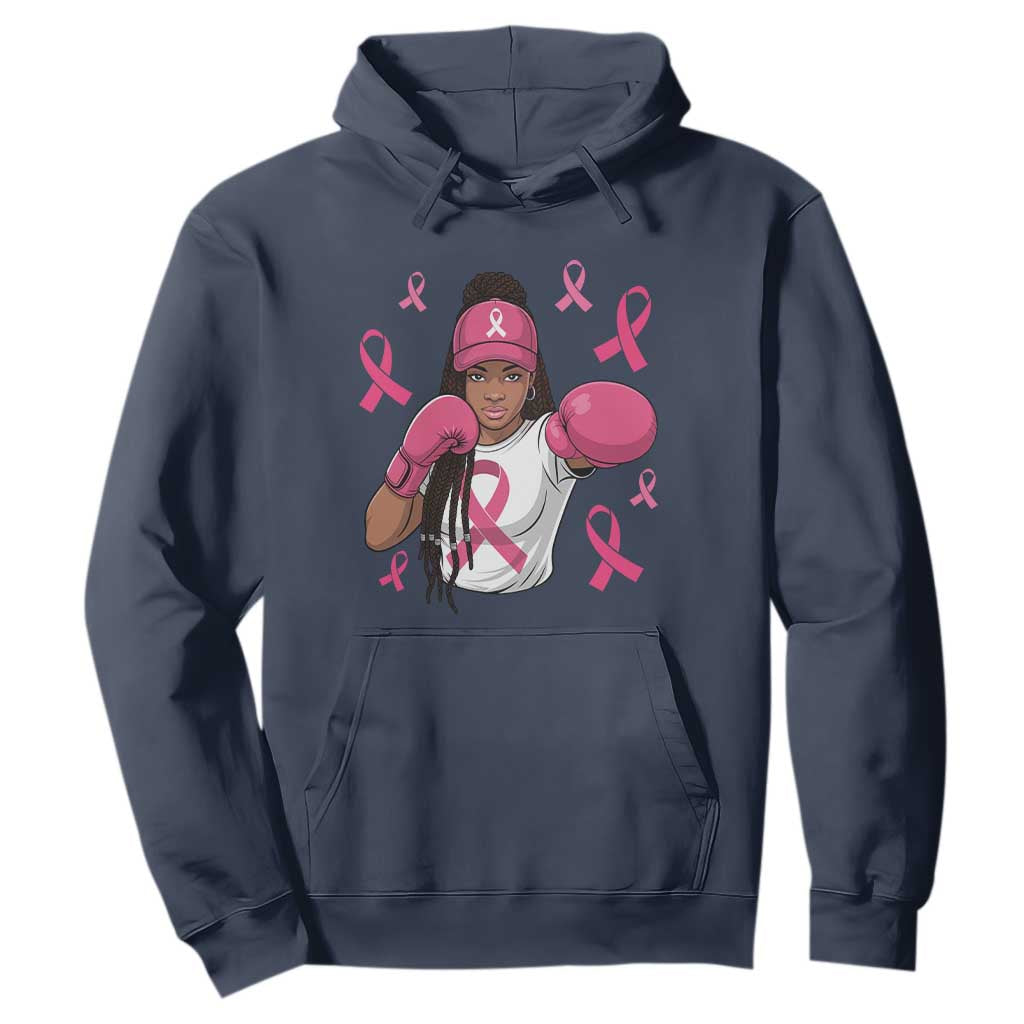 Black Women Fight Breast Cancer Support Hoodie Pink Ribbon African American