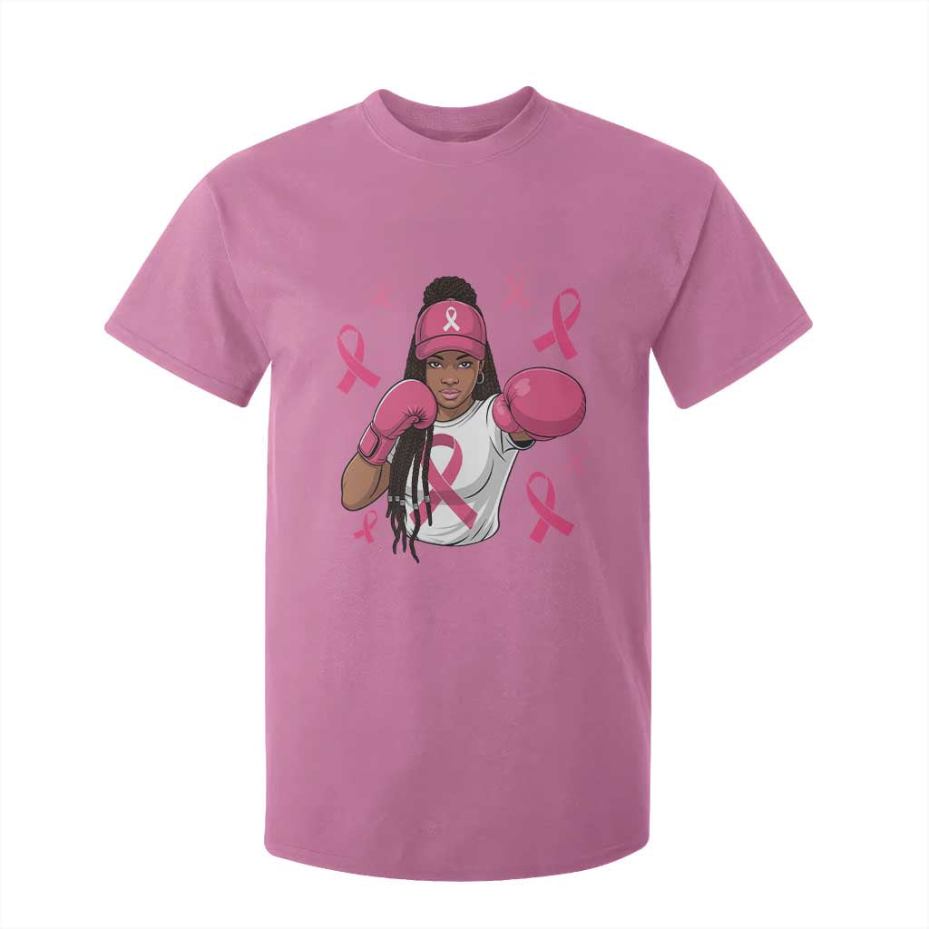 Black Women Fight Breast Cancer Support T Shirt For Kid Pink Ribbon African American