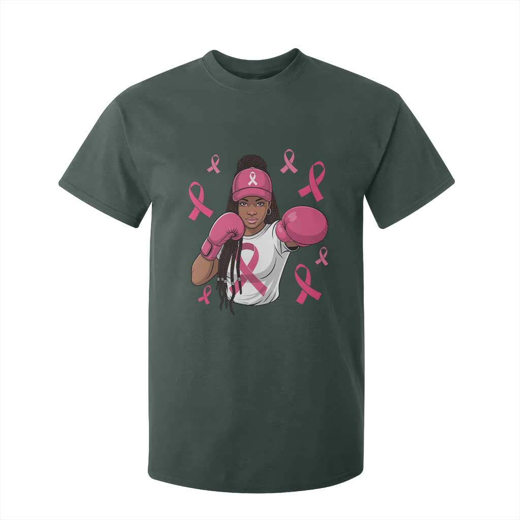 Black Women Fight Breast Cancer Support T Shirt For Kid Pink Ribbon African American