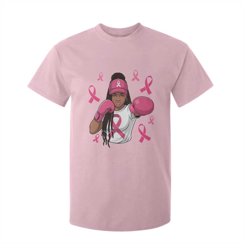 Black Women Fight Breast Cancer Support T Shirt For Kid Pink Ribbon African American