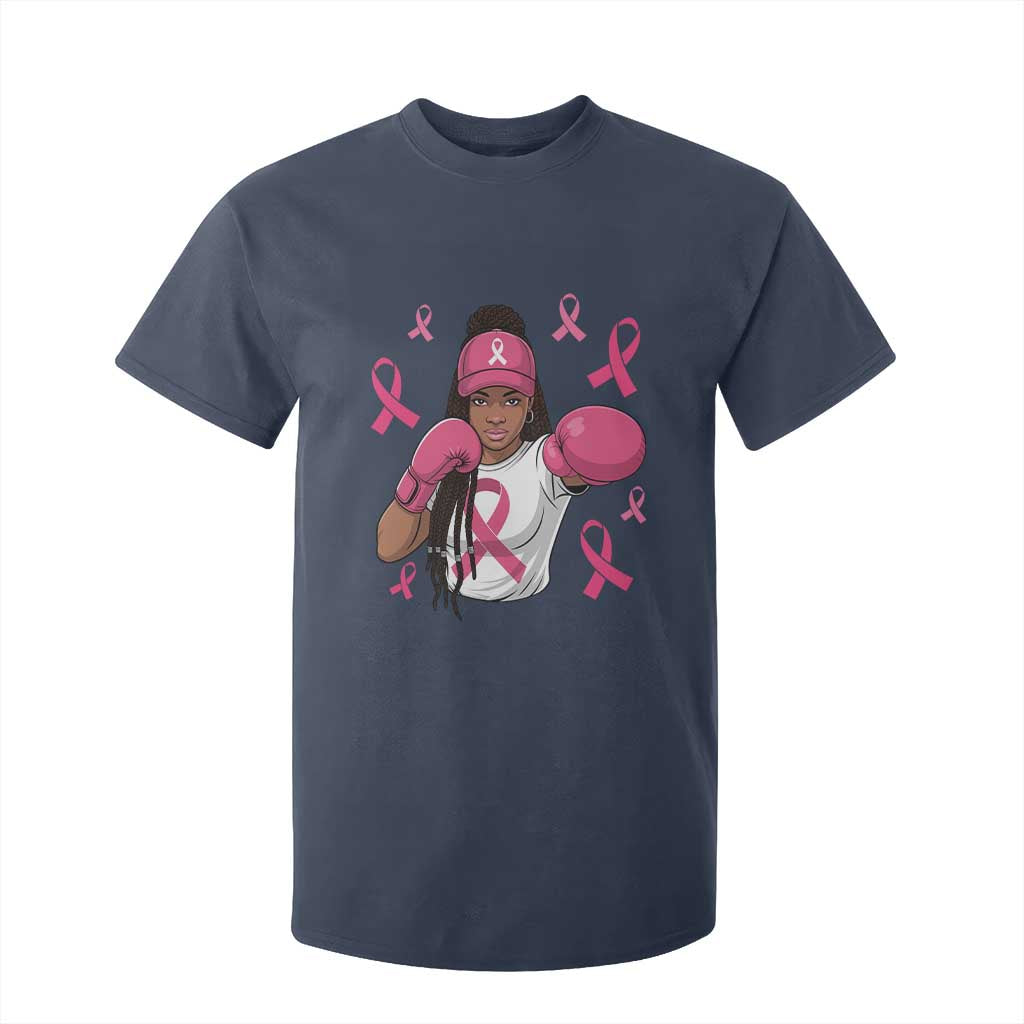Black Women Fight Breast Cancer Support T Shirt For Kid Pink Ribbon African American