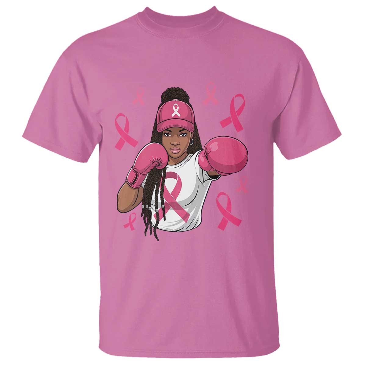 Black Women Fight Breast Cancer Support T Shirt Pink Ribbon African American