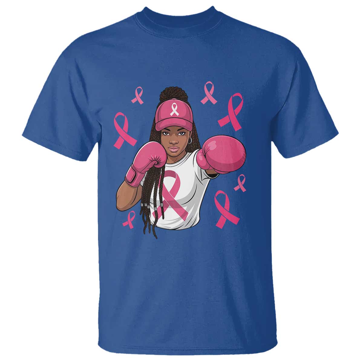 Black Women Fight Breast Cancer Support T Shirt Pink Ribbon African American