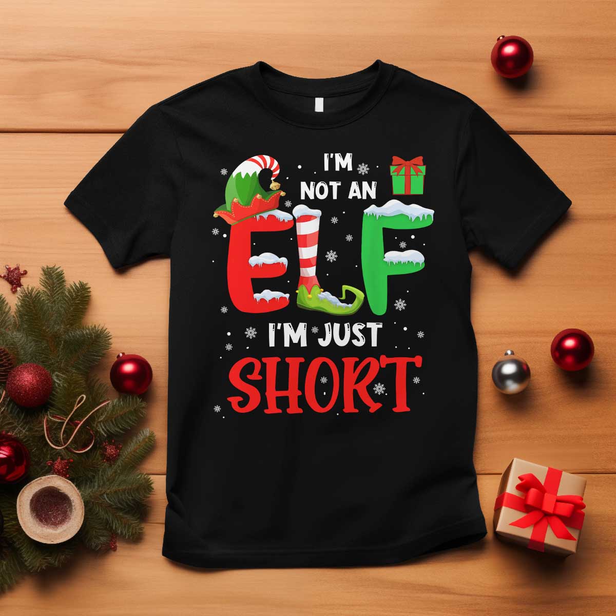 funny-christmas-t-shirt-im-not-an-elf-just-short-xmas