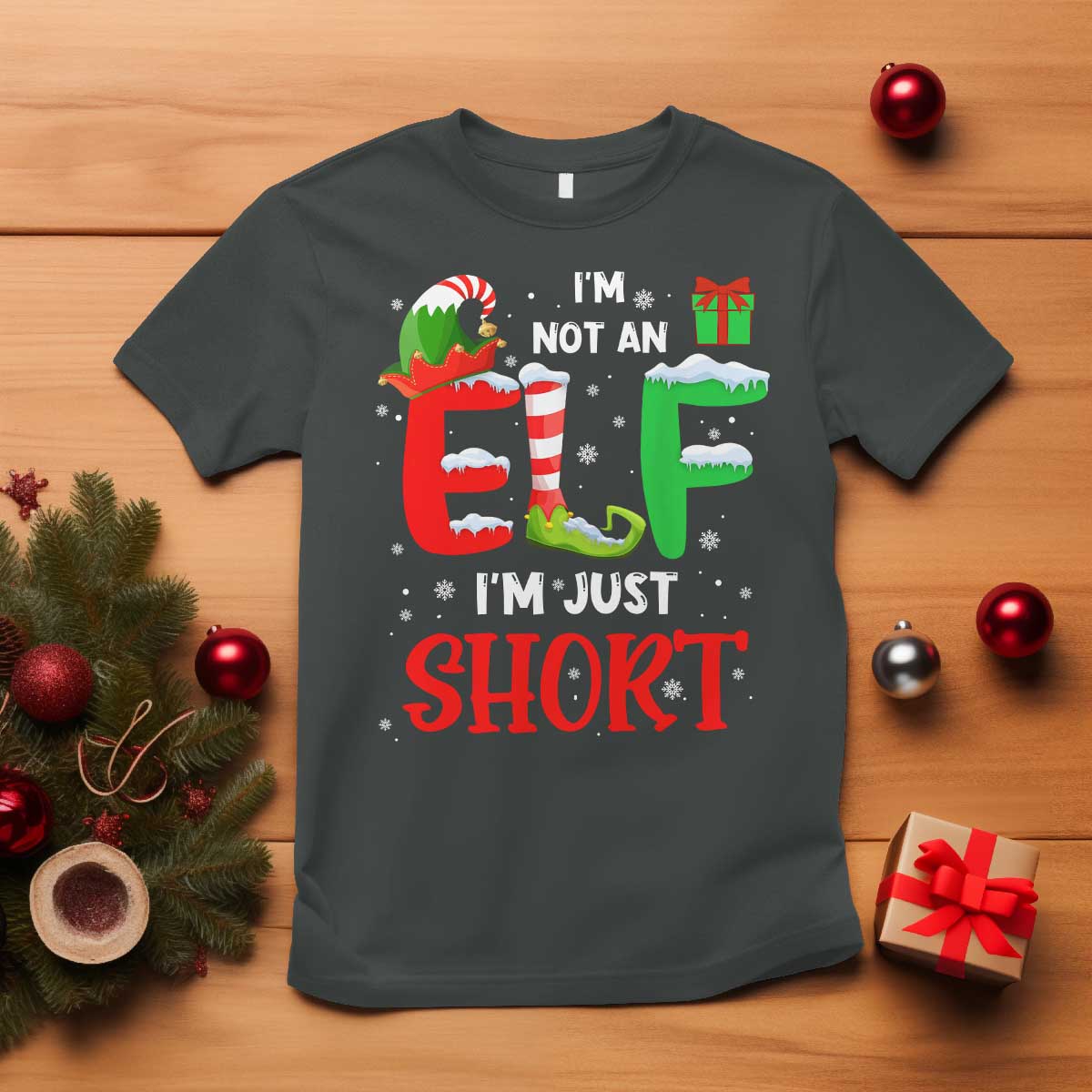 funny-christmas-t-shirt-im-not-an-elf-just-short-xmas