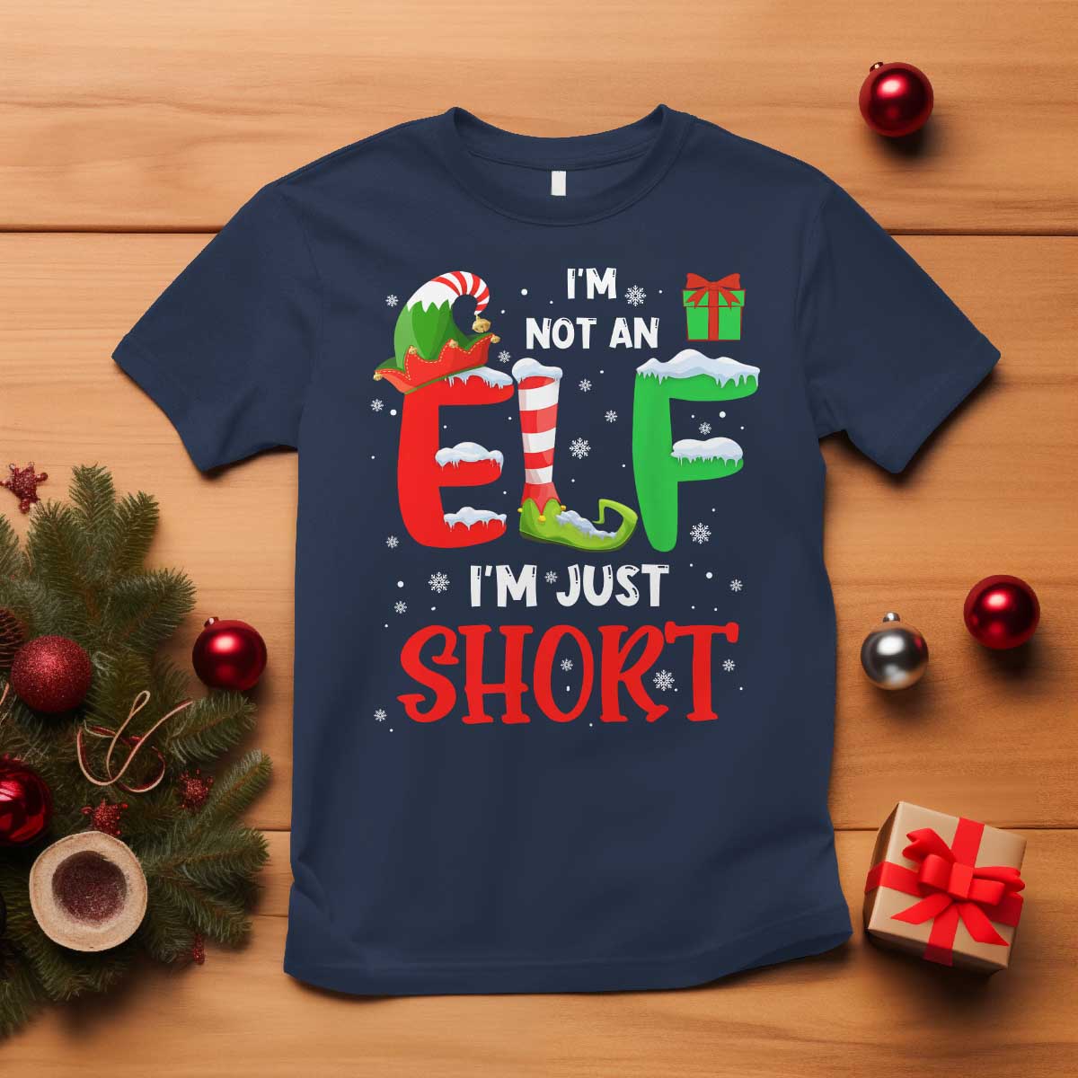 funny-christmas-t-shirt-im-not-an-elf-just-short-xmas