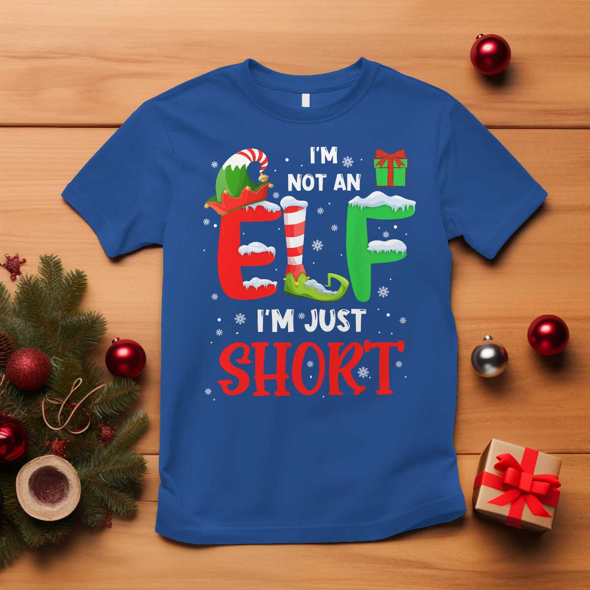 funny-christmas-t-shirt-im-not-an-elf-just-short-xmas
