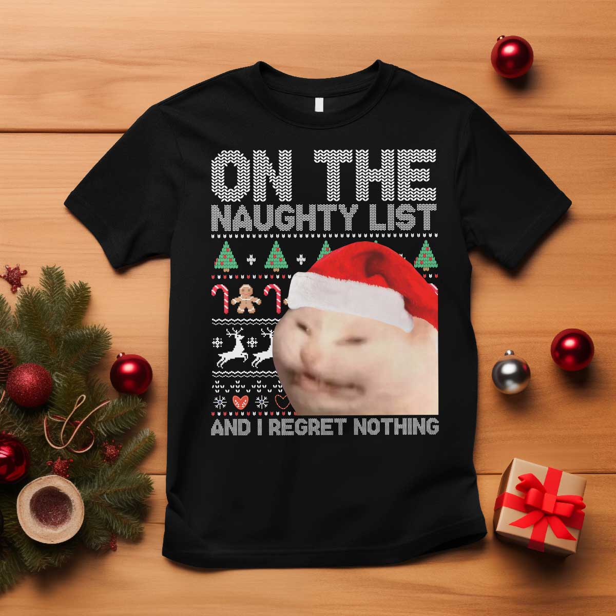 funny-christmas-cat-t-shirt-on-the-naughty-list-and-i-regret-nothing-meme-ugly-xmas