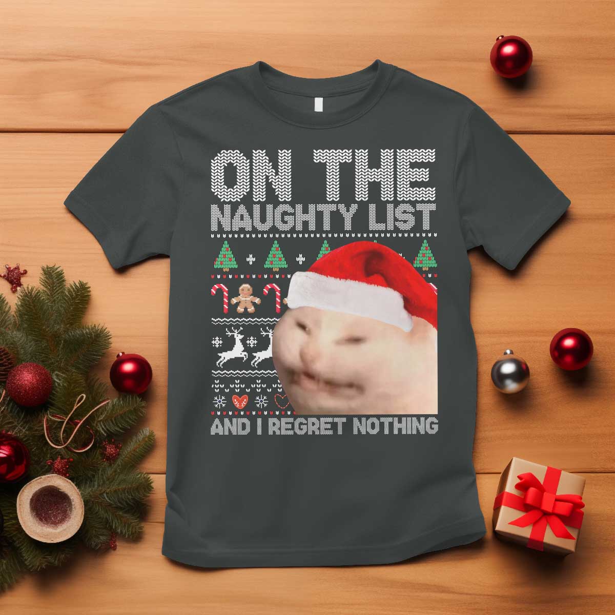 funny-christmas-cat-t-shirt-on-the-naughty-list-and-i-regret-nothing-meme-ugly-xmas