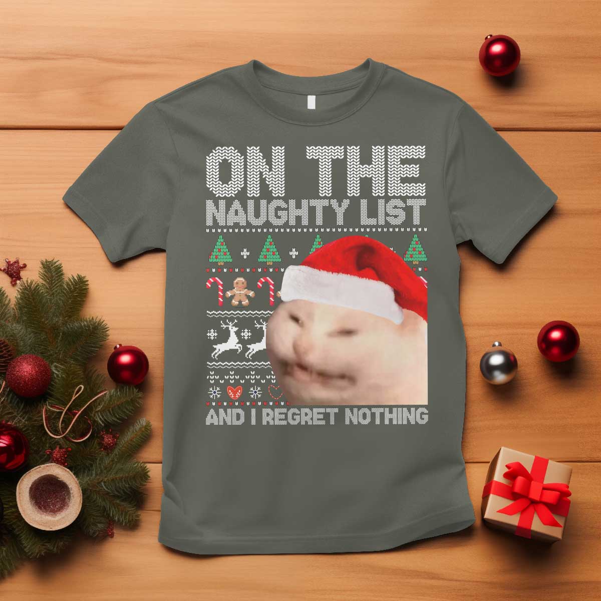 funny-christmas-cat-t-shirt-on-the-naughty-list-and-i-regret-nothing-meme-ugly-xmas