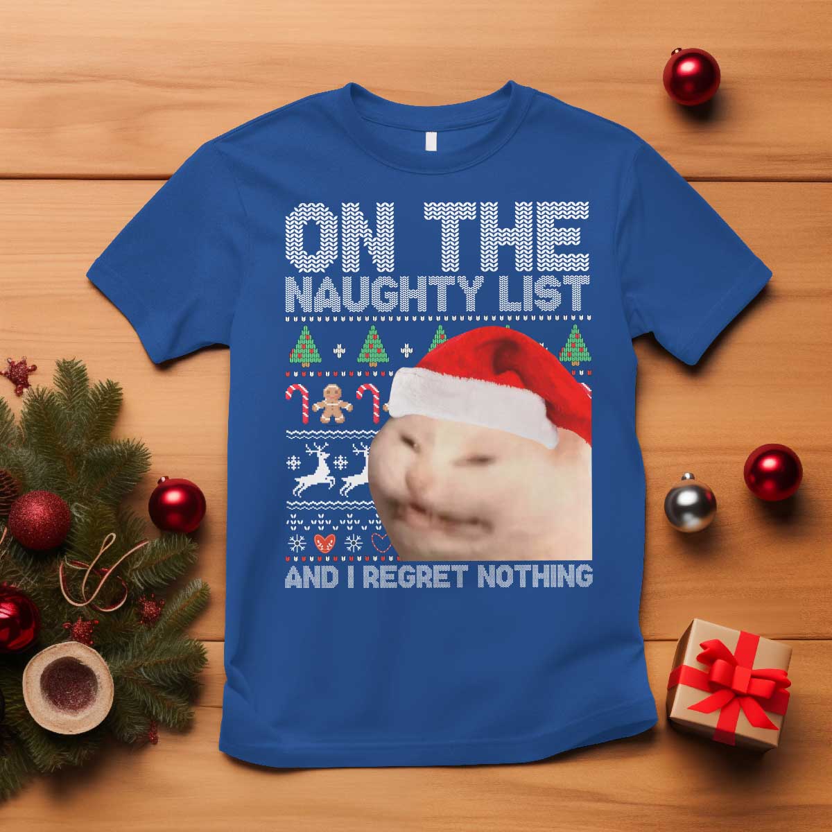 funny-christmas-cat-t-shirt-on-the-naughty-list-and-i-regret-nothing-meme-ugly-xmas