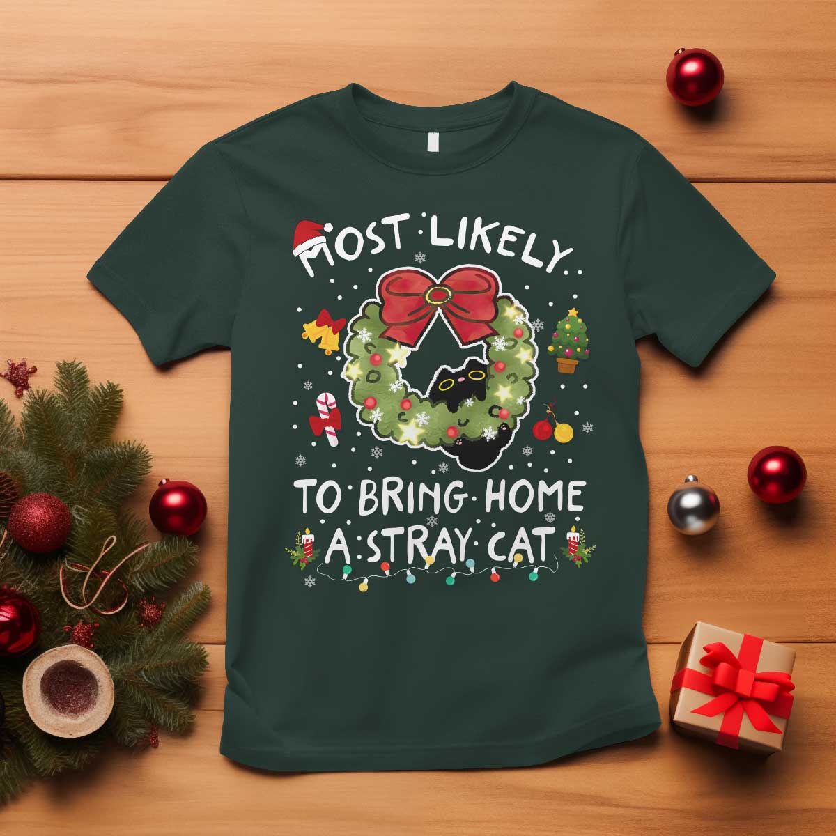 kitten-christmas-t-shirt-most-likely-to-bring-home-a-stray-cat-matching-xmas