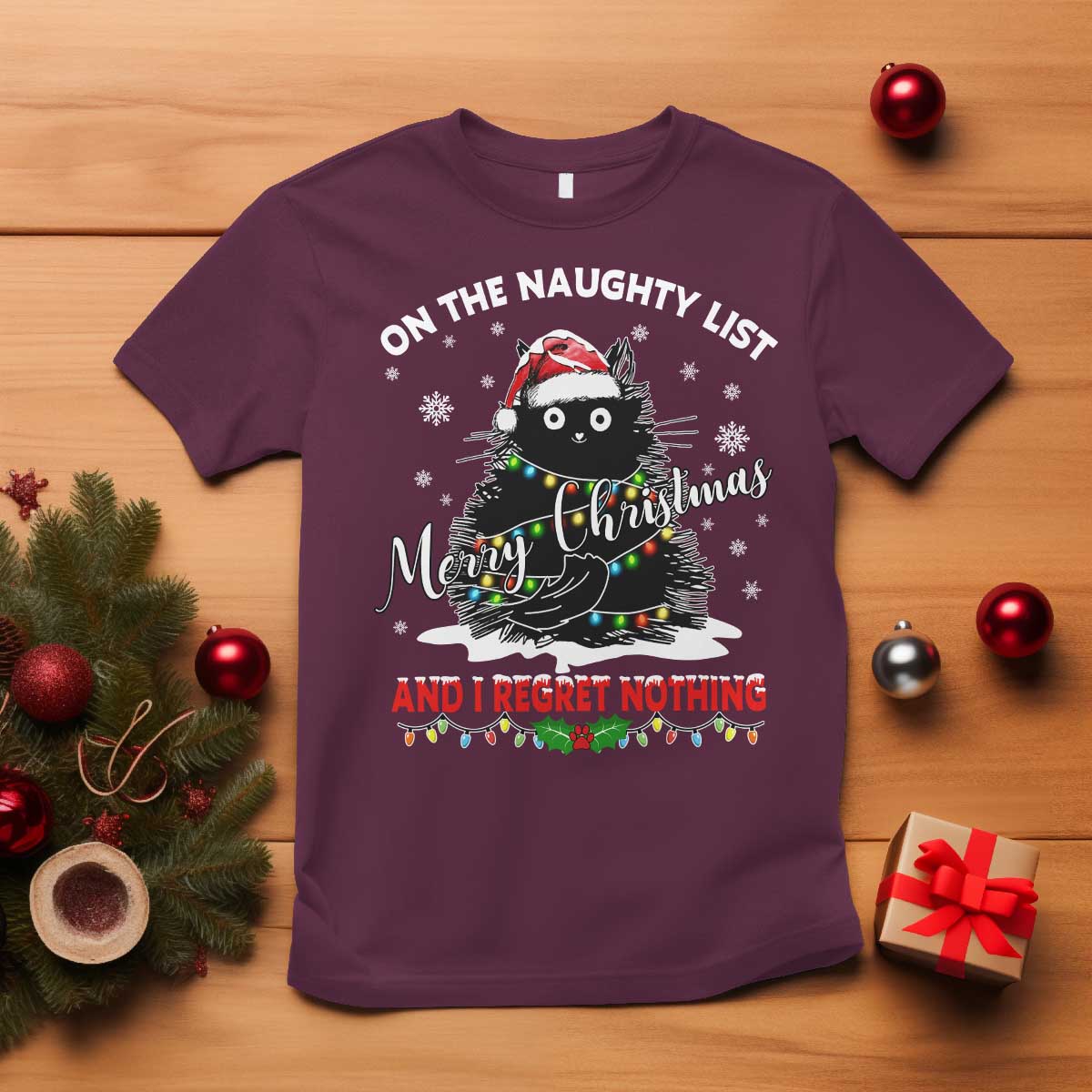 cat-christmas-t-shirt-on-the-naughty-list-and-i-regret-nothing