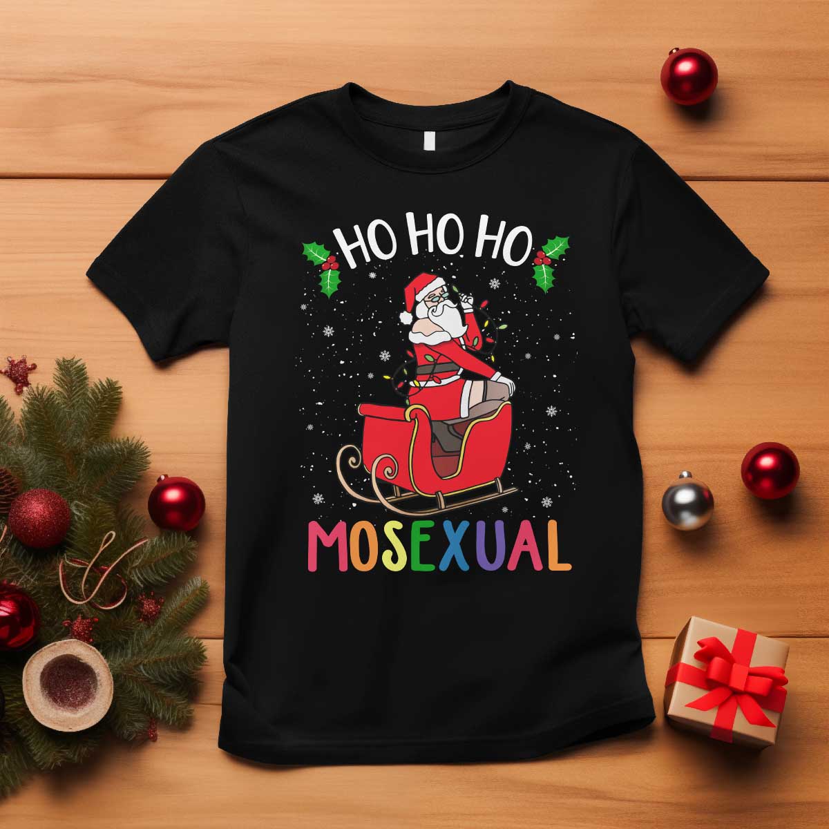 lgbtq-christmas-t-shirt-ho-ho-ho-mosexual-slay-santa-lgbt-rainbow-pun-gay-pride