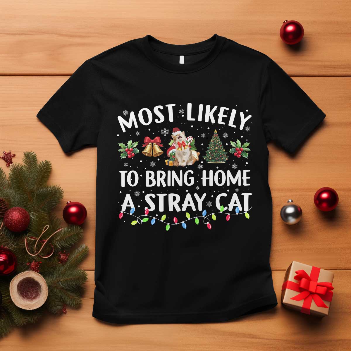 christmas-cat-t-shirt-most-likely-to-bring-home-a-stray-cat-matching-xmas