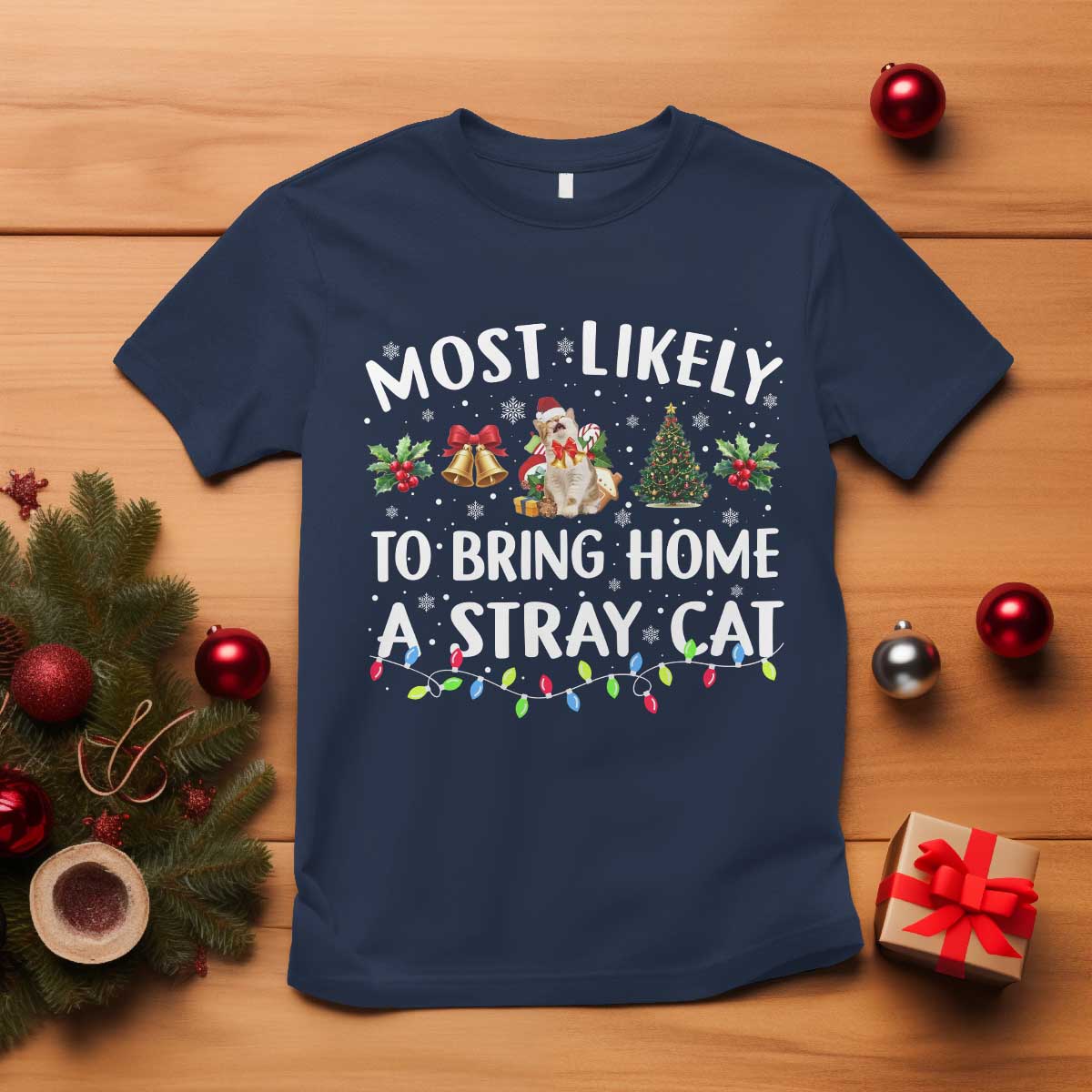 christmas-cat-t-shirt-most-likely-to-bring-home-a-stray-cat-matching-xmas