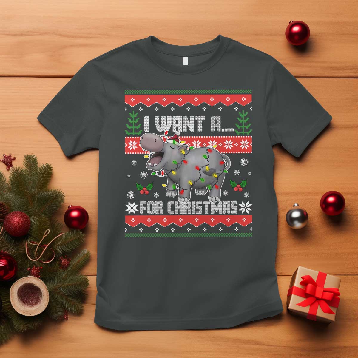 funny-christmas-t-shirt-i-want-a-hippopotamus-for-xmas-moo-deng-ugly-gift