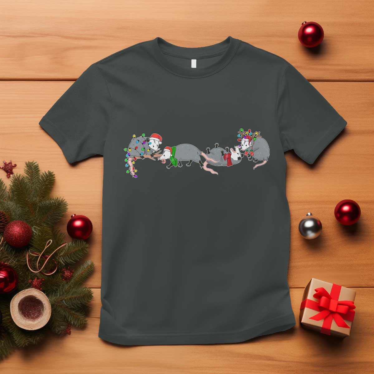 opossum-christmas-t-shirt-funny-wild-animals-xmas-lights