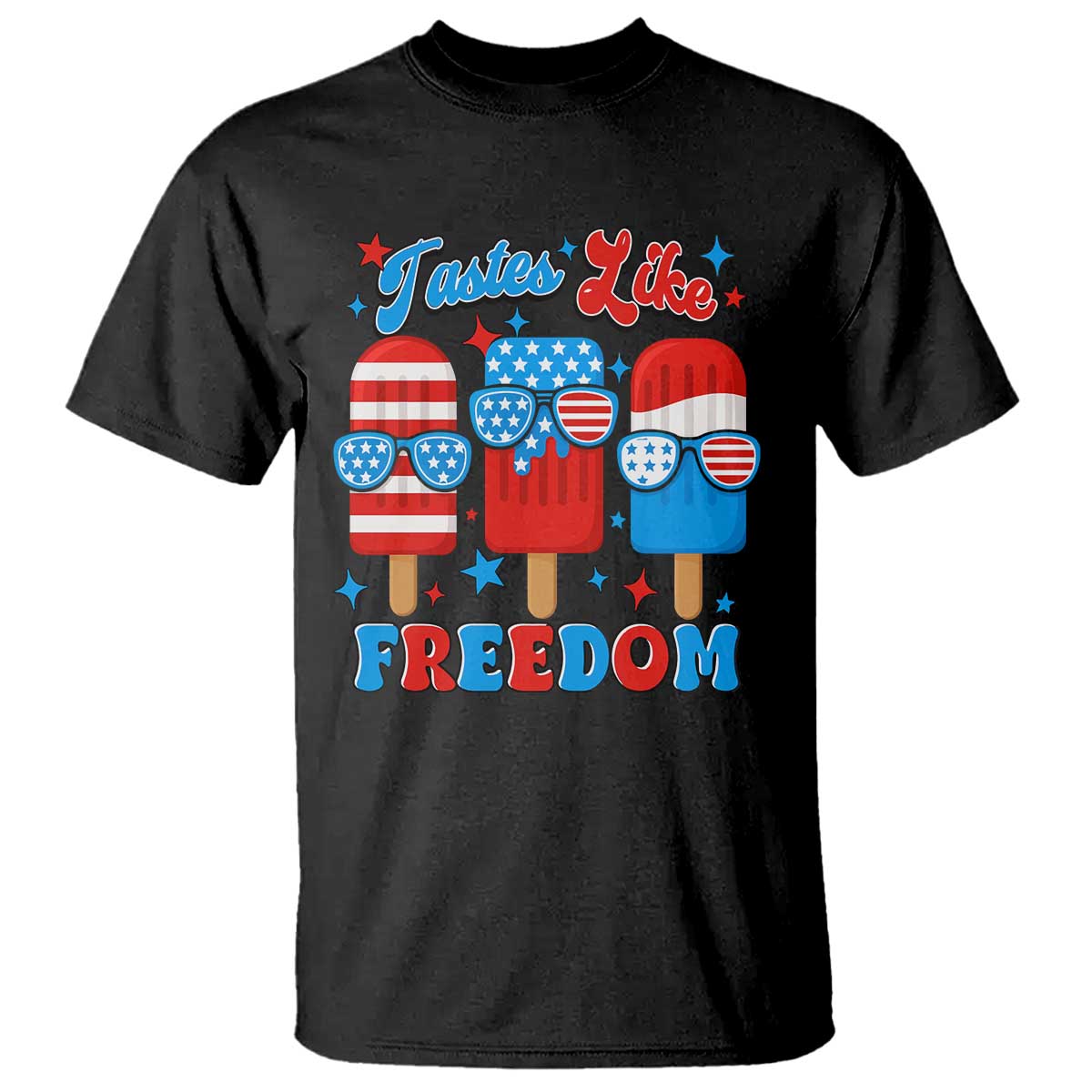 4th-of-july-american-flag-popsicle-t-shirt-tastes-like-freedom-patriotic-funny