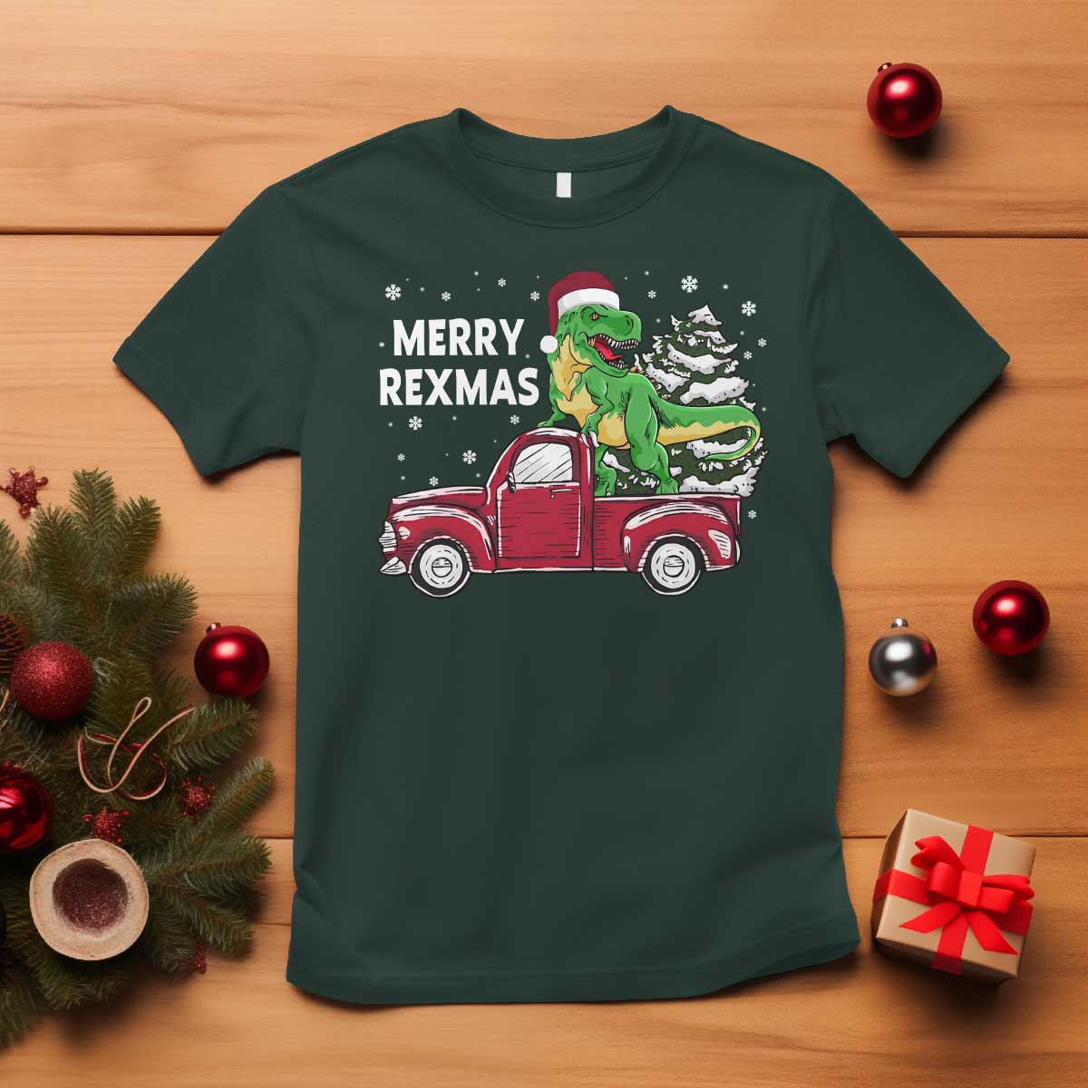 dinosaur-christmas-tree-t-shirt-merry-rexmas-xmas-pet-dino-trex-red-truck-family