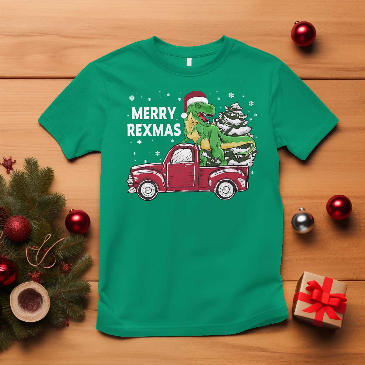 dinosaur-christmas-tree-t-shirt-merry-rexmas-xmas-pet-dino-trex-red-truck-family