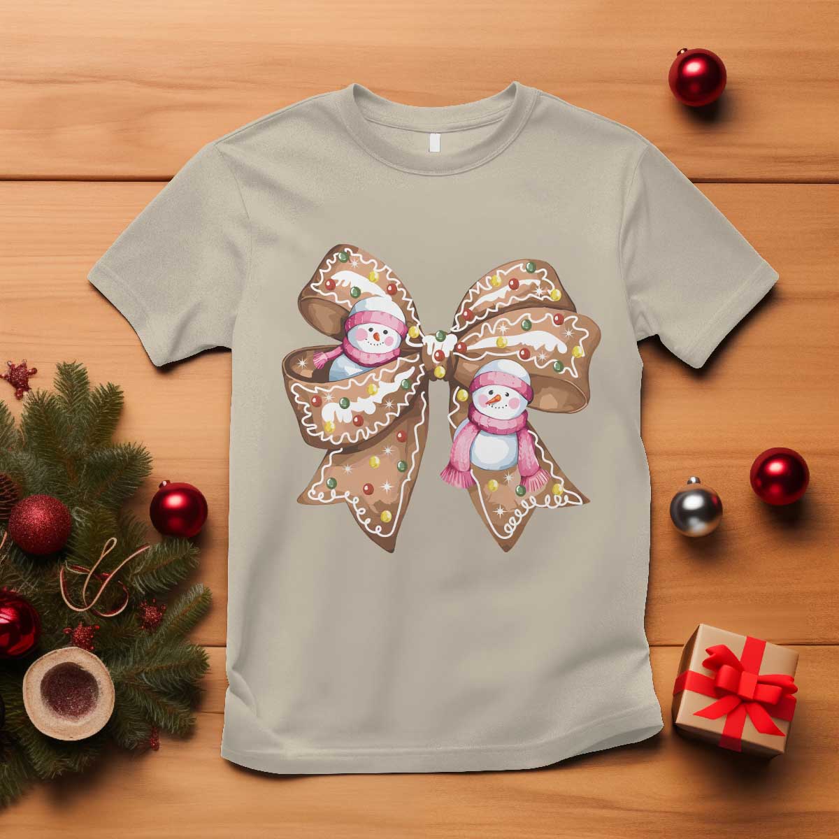 gingerbread-coquette-bow-christmas-t-shirt-cute-snowman-girly-xmas-gifts-for-her