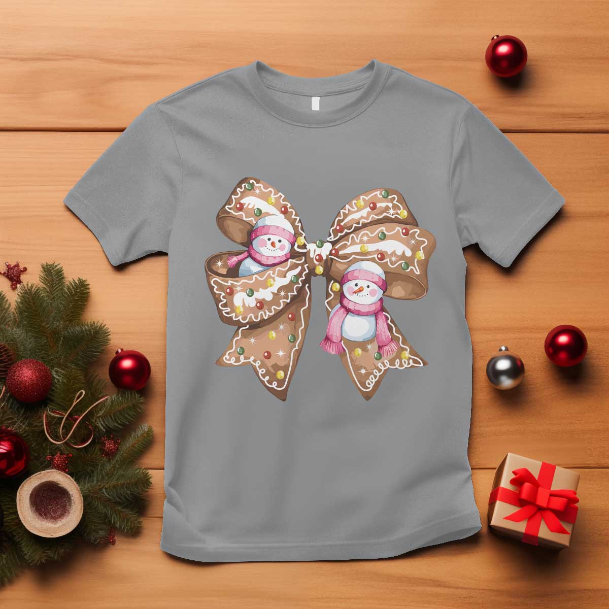gingerbread-coquette-bow-christmas-t-shirt-cute-snowman-girly-xmas-gifts-for-her