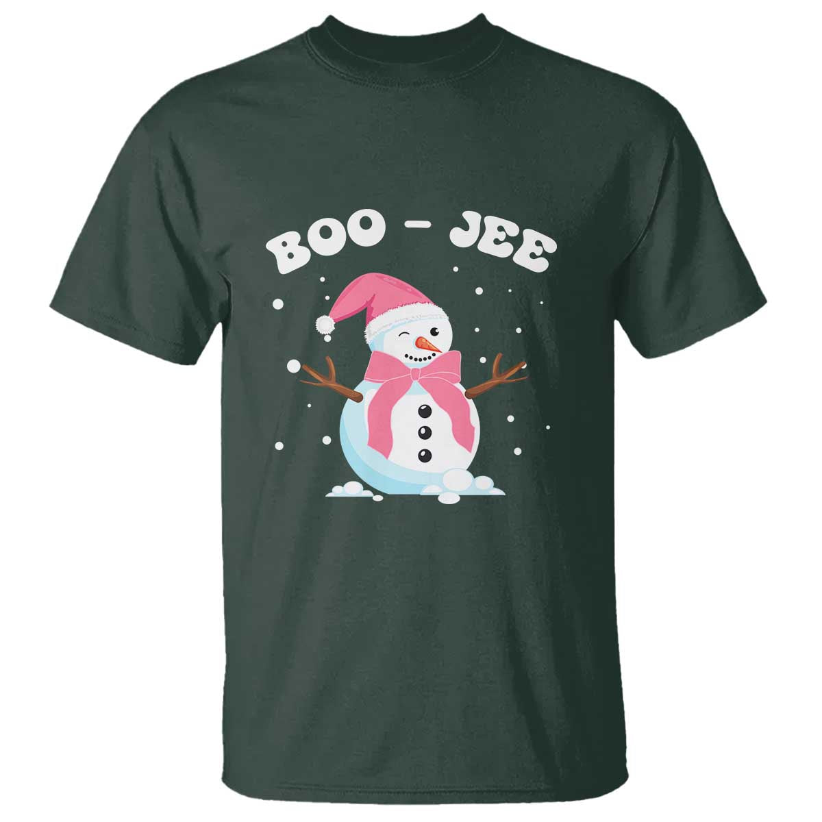 bougie-snowman-t-shirt-pink-christmas-xmas-gifts
