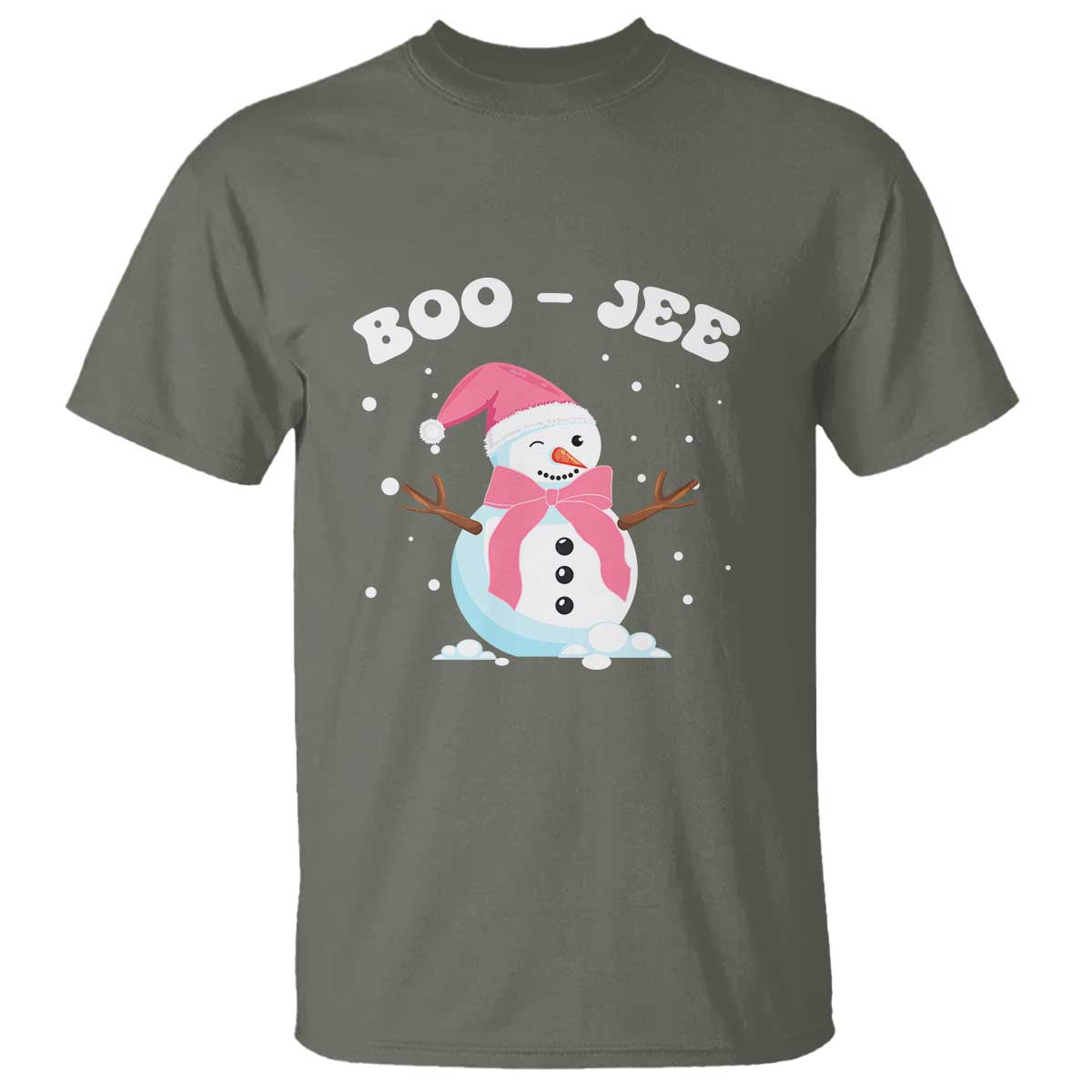 bougie-snowman-t-shirt-pink-christmas-xmas-gifts