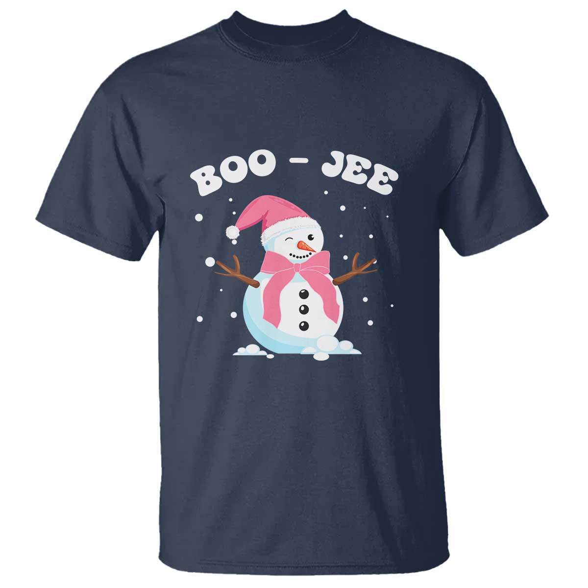 bougie-snowman-t-shirt-pink-christmas-xmas-gifts