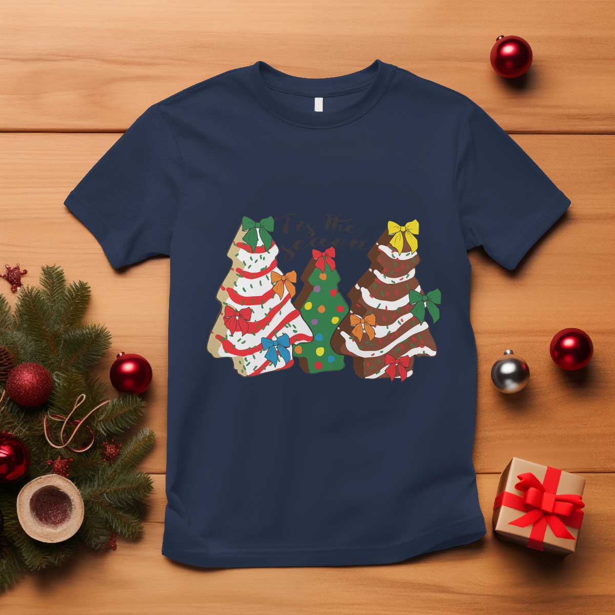 christmas-cake-tree-bow-t-shirt-tis-the-season