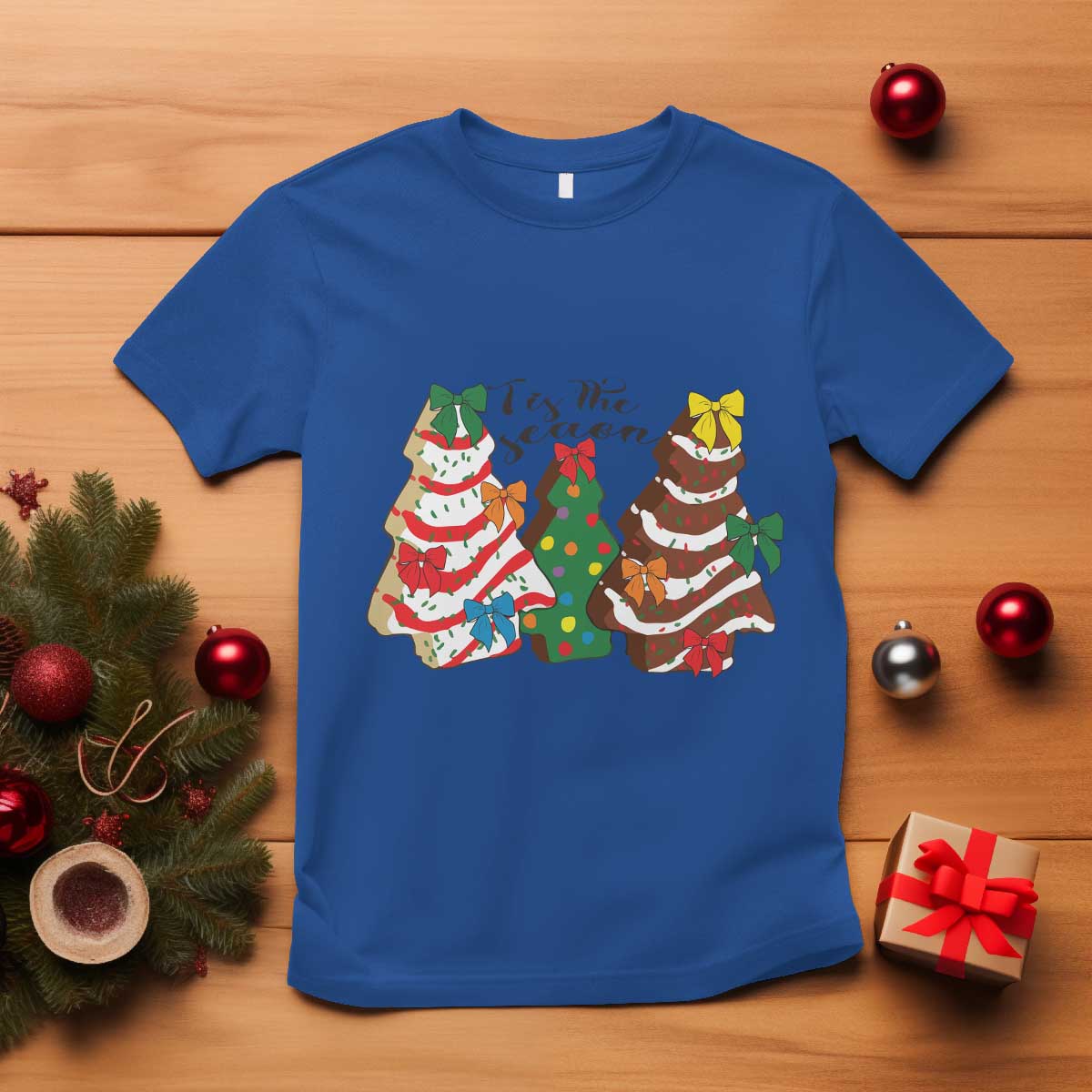 christmas-cake-tree-bow-t-shirt-tis-the-season