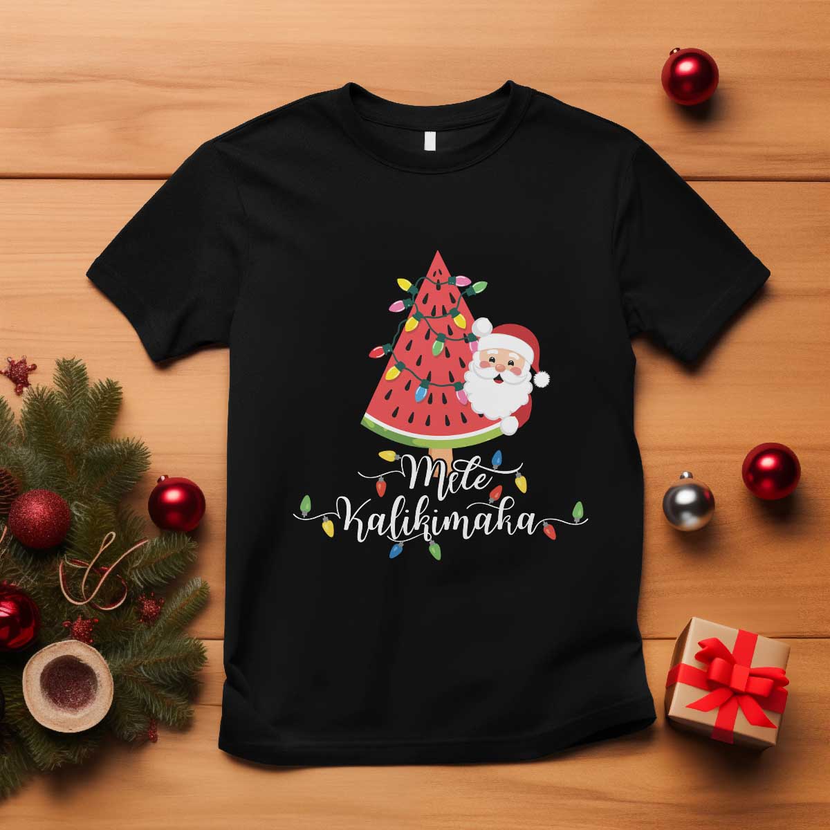 mele-kalikimaka-hawaiian-christmas-in-july-hawaii-santa-t-shirt-watermelon-summer-tree-tropical-xmas-gift-family-holiday