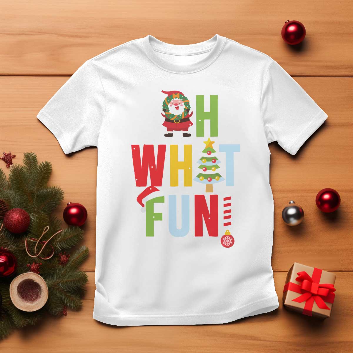 funny-christmas-santa-t-shirt-oh-what-fun-christmas-tree-and-wreath