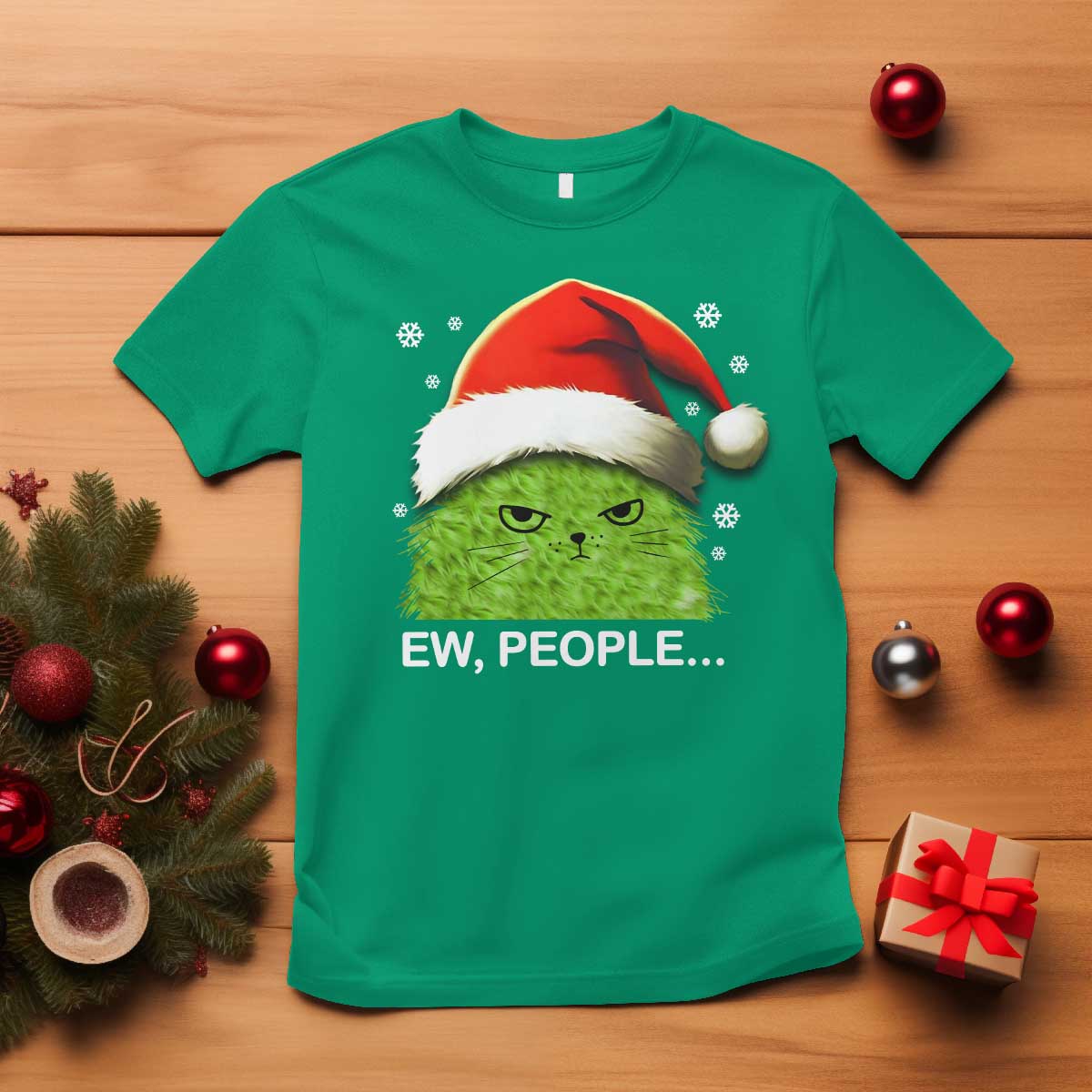 christmas-cat-t-shirt-ew-people-meowy-kitten-lovers