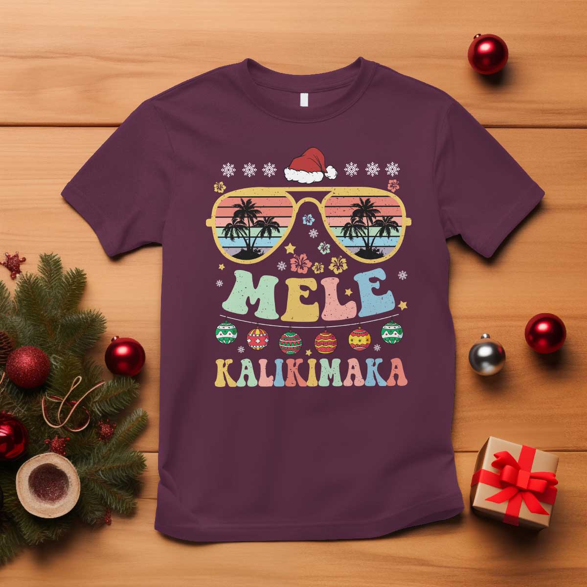 santa-claus-sunglasses-beach-christmas-in-hawaii-family-vacation-t-shirt-mele-kalikimaka