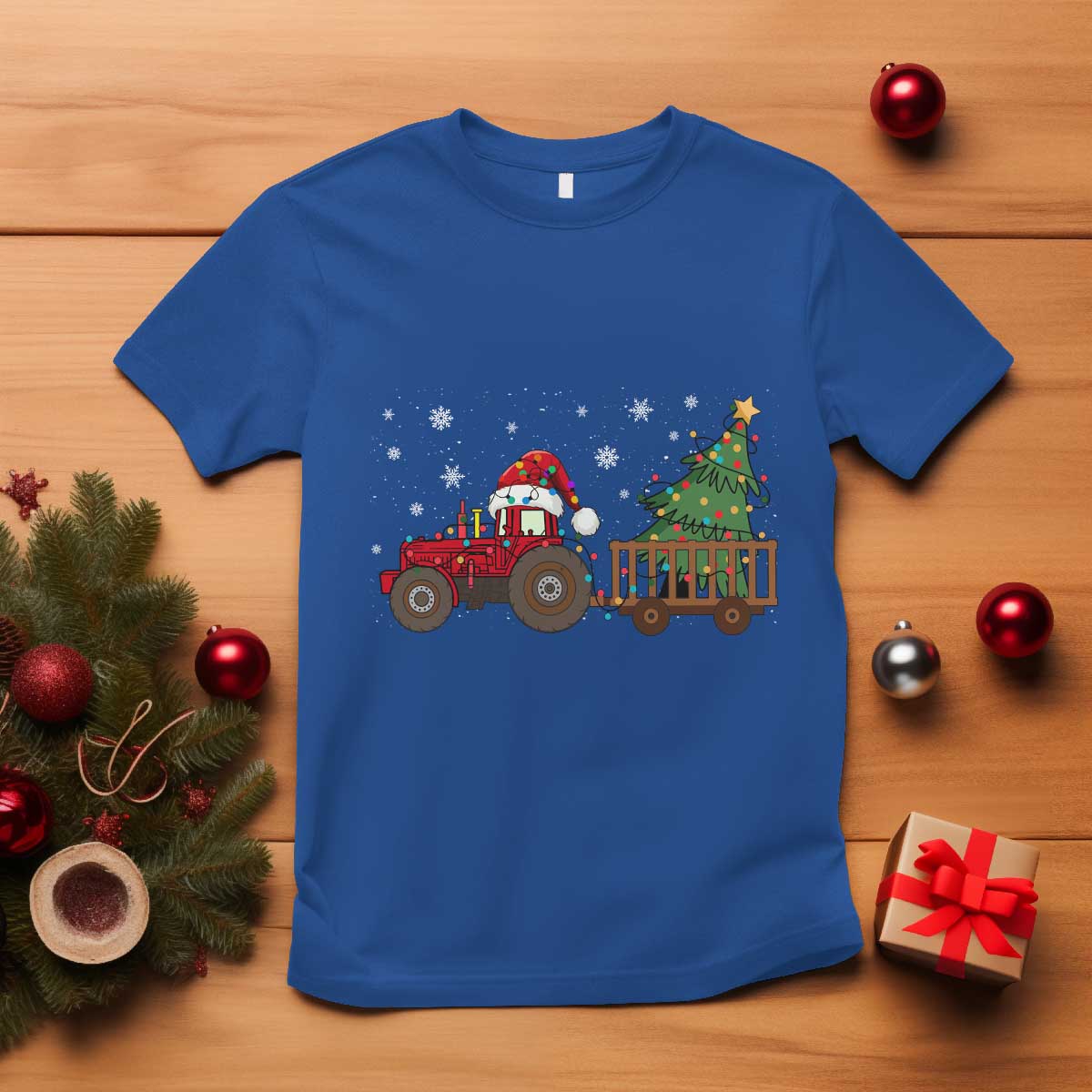 tractor-christmas-t-shirt-tree-lights-farmer-xmas-gift-for-tractor-drivers