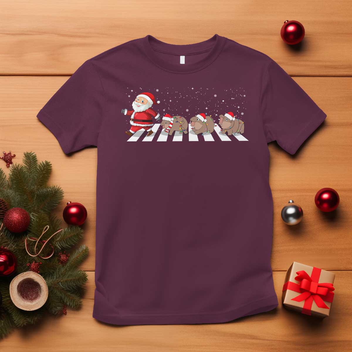 christmas-moo-deng-t-shirt-santa-baby-pygmy-hippo-trendy-xmas