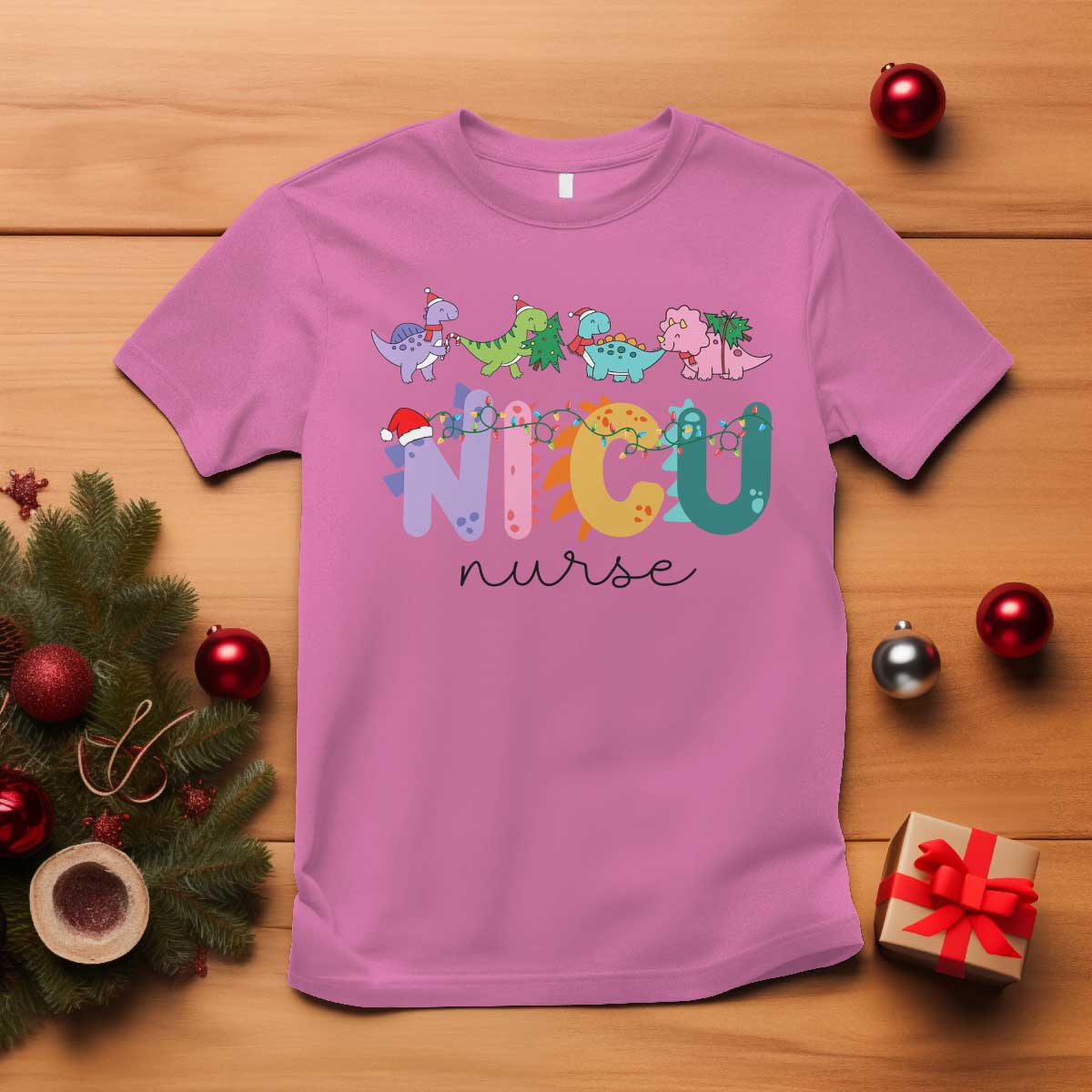 nicu-nurse-christmas-t-shirt-xmas-light-neonatal-intensive-care-unit-nurse-appreciation-gift-dinosaur