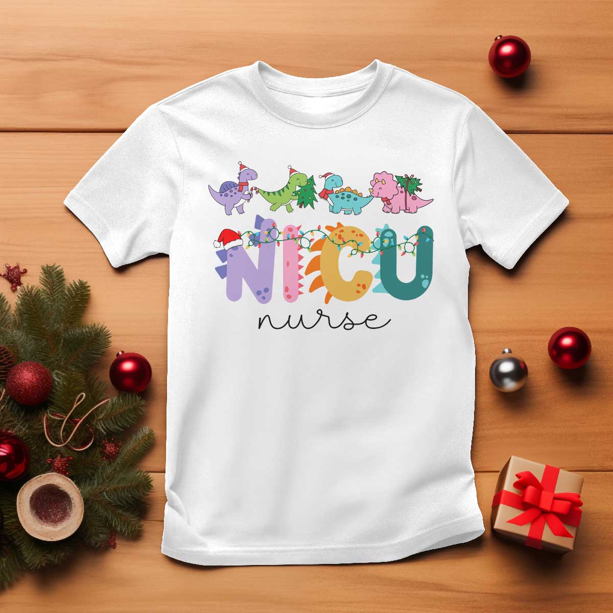 nicu-nurse-christmas-t-shirt-xmas-light-neonatal-intensive-care-unit-nurse-appreciation-gift-dinosaur