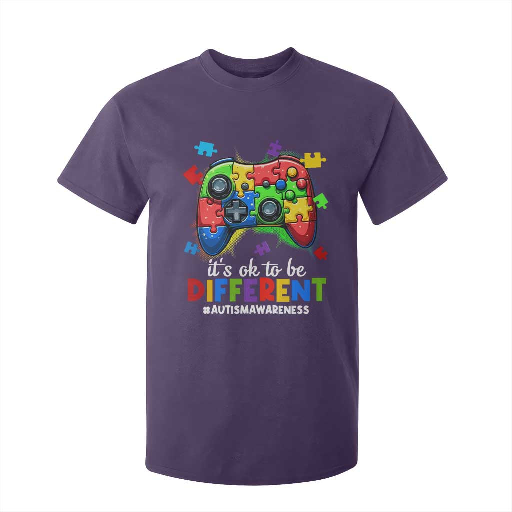 Video Game Autism Support T Shirt For Kid It's Ok To Be Different Kids