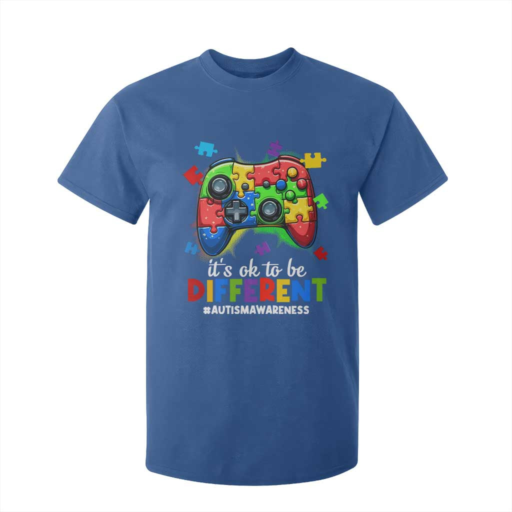 Video Game Autism Support T Shirt For Kid It's Ok To Be Different Kids