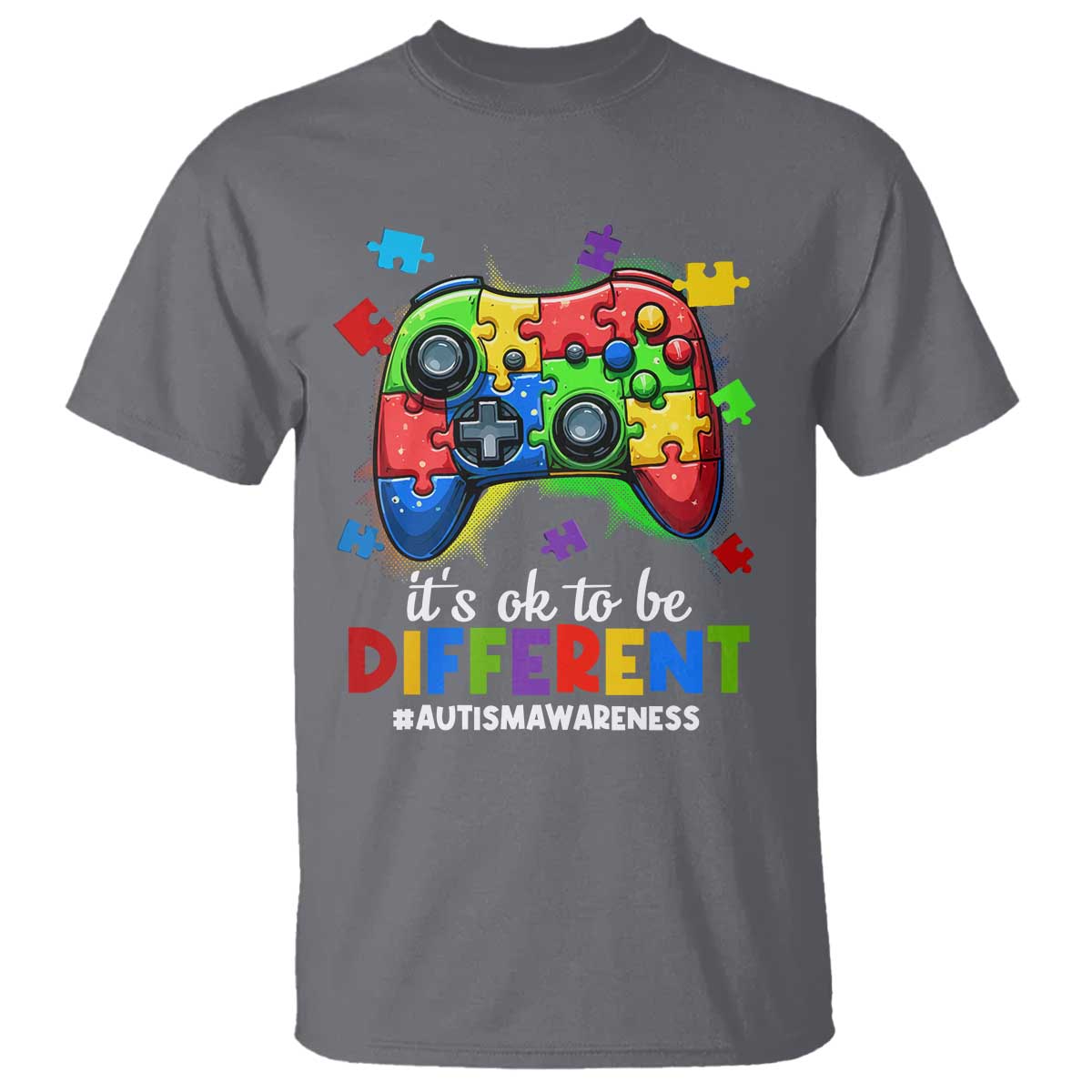 Video Game Autism Support T Shirt It's Ok To Be Different Kids