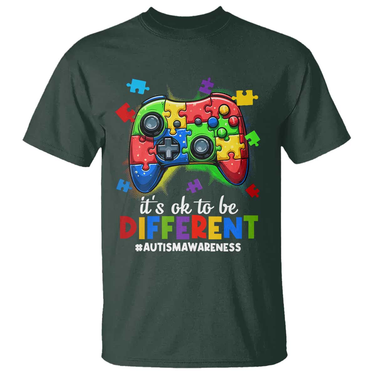 Video Game Autism Support T Shirt It's Ok To Be Different Kids