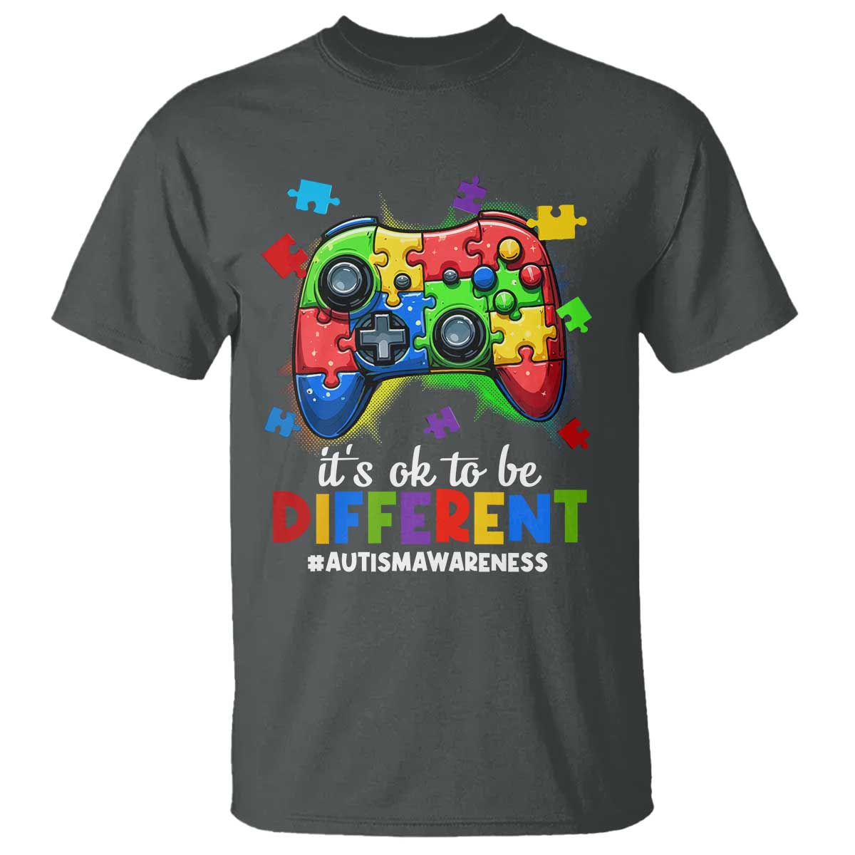Video Game Autism Support T Shirt It's Ok To Be Different Kids