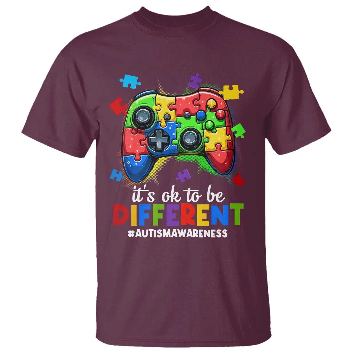 Video Game Autism Support T Shirt It's Ok To Be Different Kids