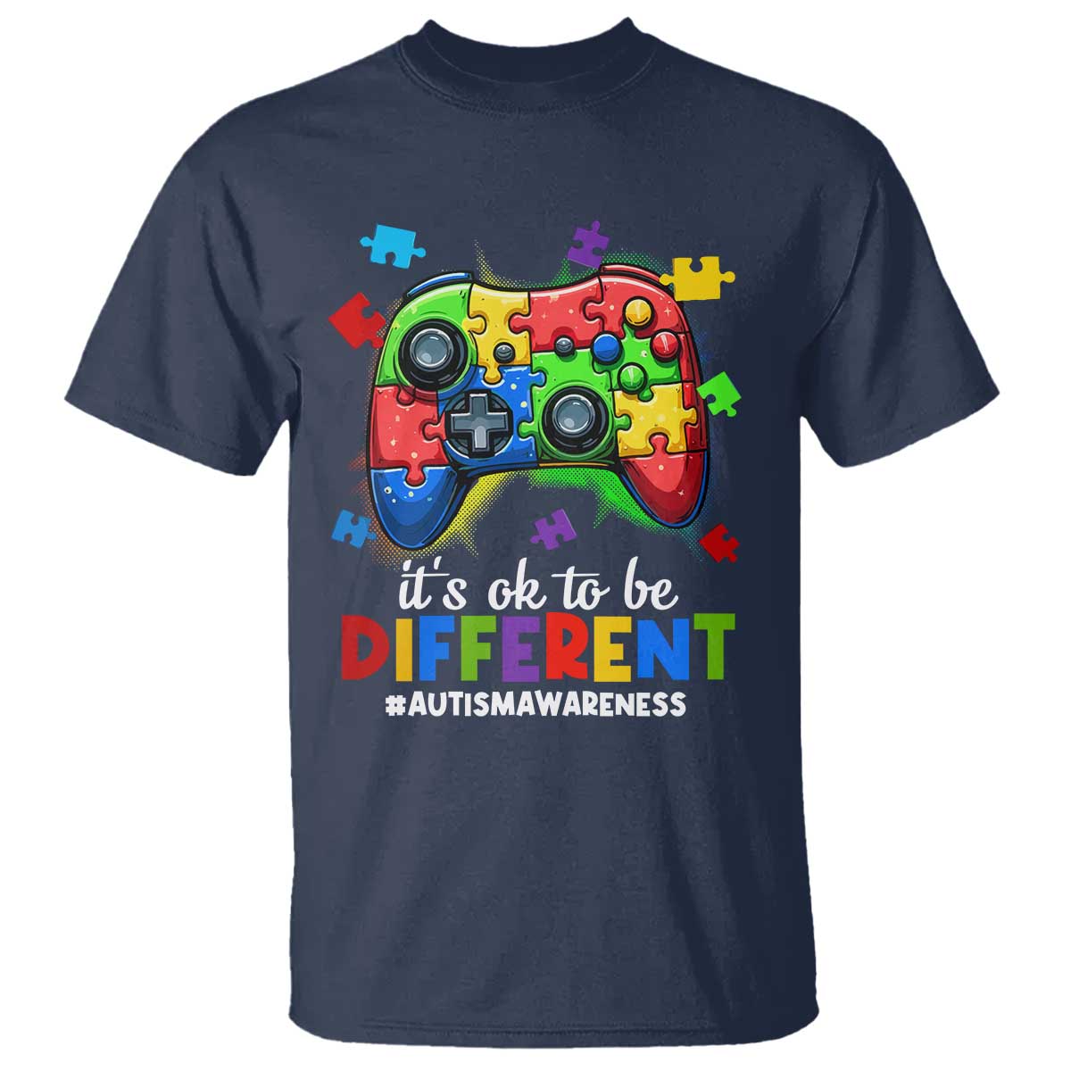 Video Game Autism Support T Shirt It's Ok To Be Different Kids