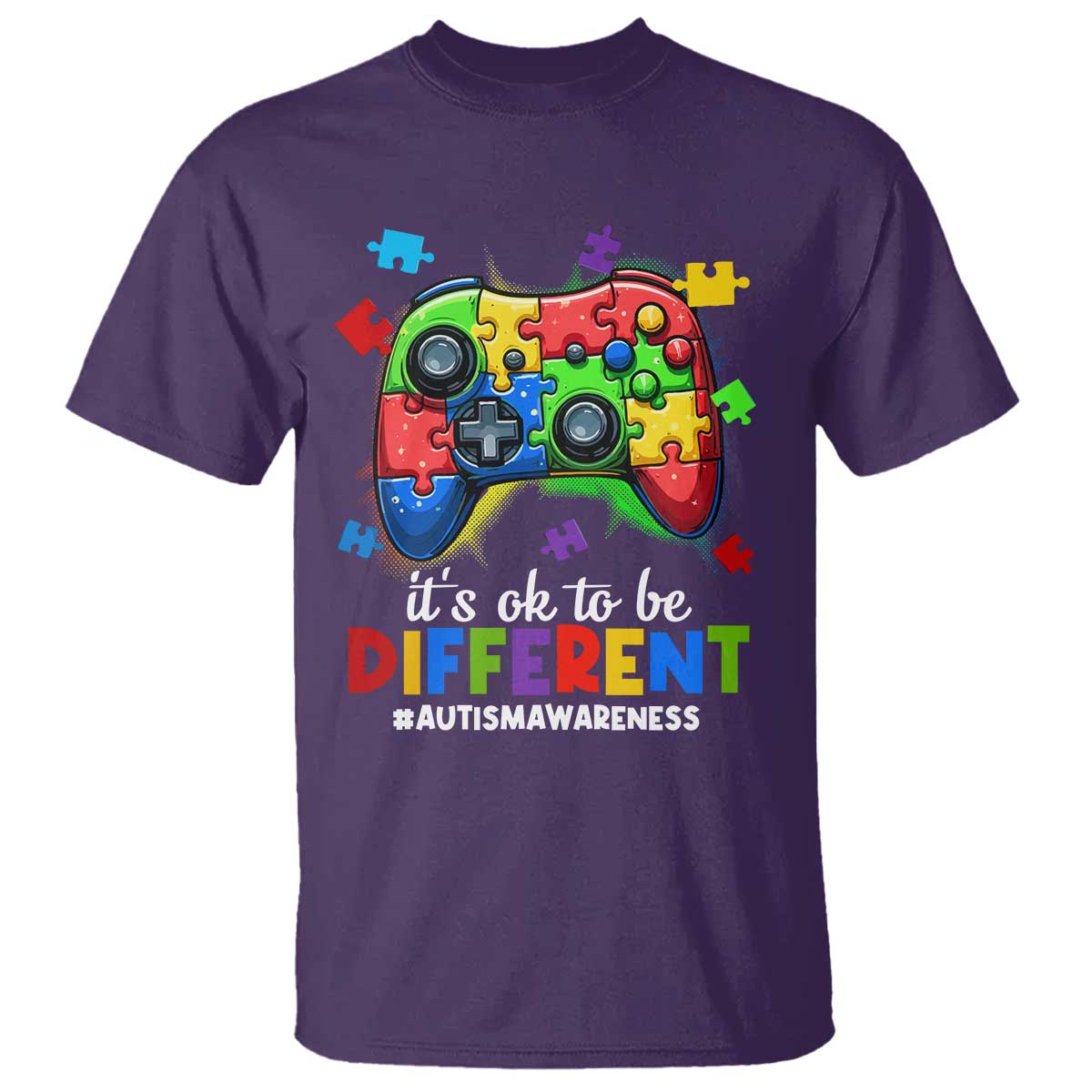 Video Game Autism Support T Shirt It's Ok To Be Different Kids